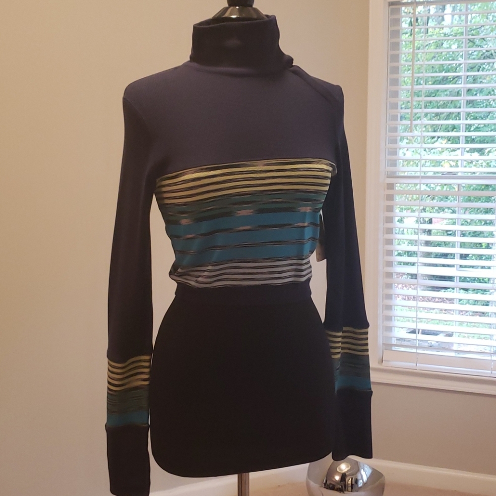 NWT Free People Crop Top Mock Turtle Neck Top